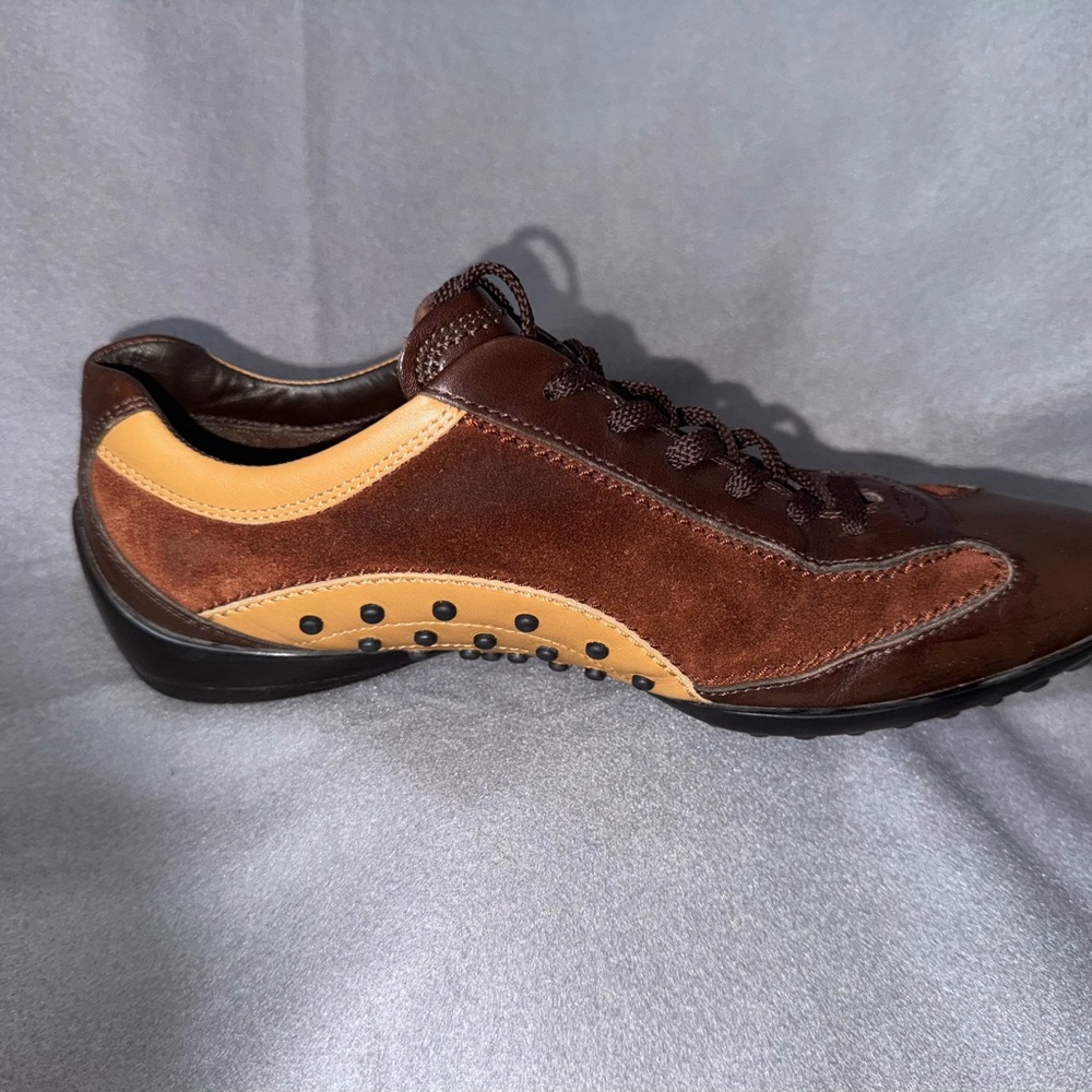 Tod’s brown bowling driving lace up Oxford shoes sneaker 6.5